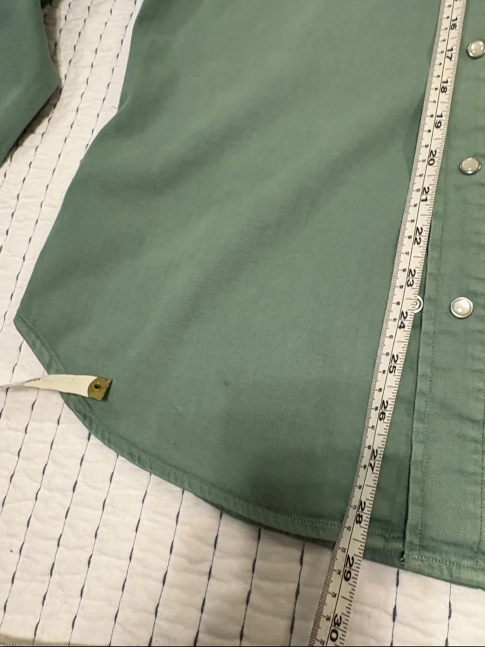 Polo by Ralph Lauren denim supply garment dyed Green Western Shirt - Picture 4 of 8